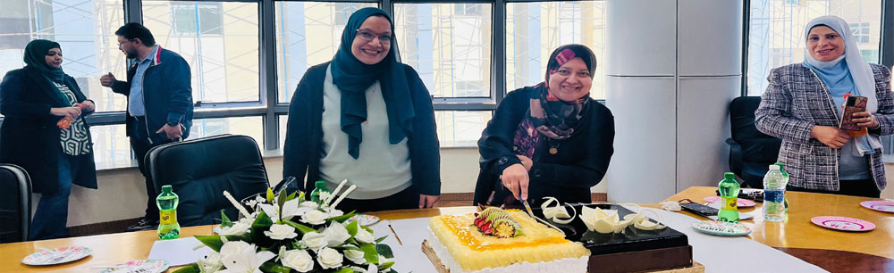 A ceremony to congratulate Dr. Omnia Wahba on the occasion of her promotion to the position of professor in the Department of Oral Pathology