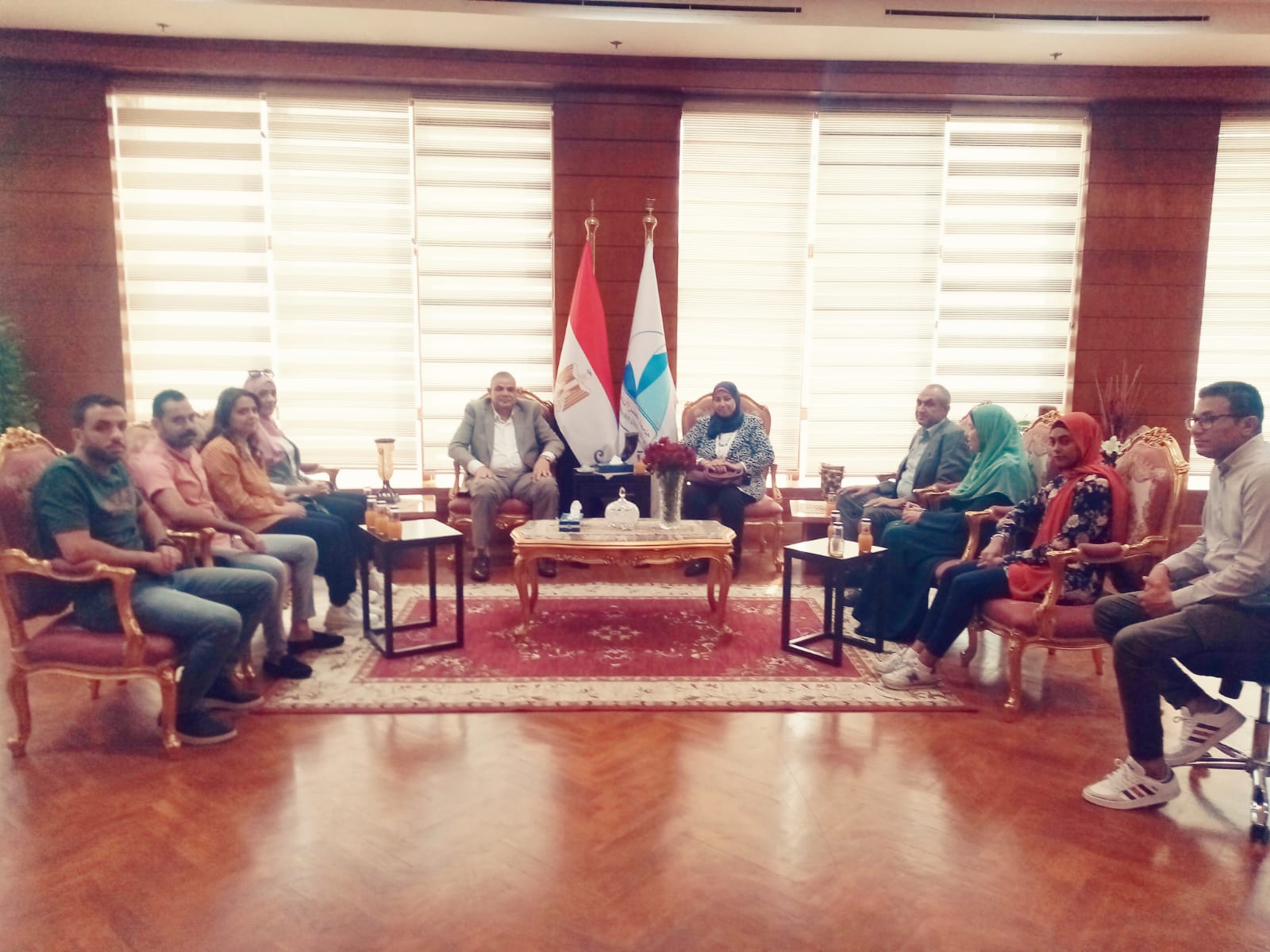 رئيس الجامعة يستقبل وفد الجهاز المركزي للتنظيم والإدارة : تاريخ نشر الخبر 2023/8/10