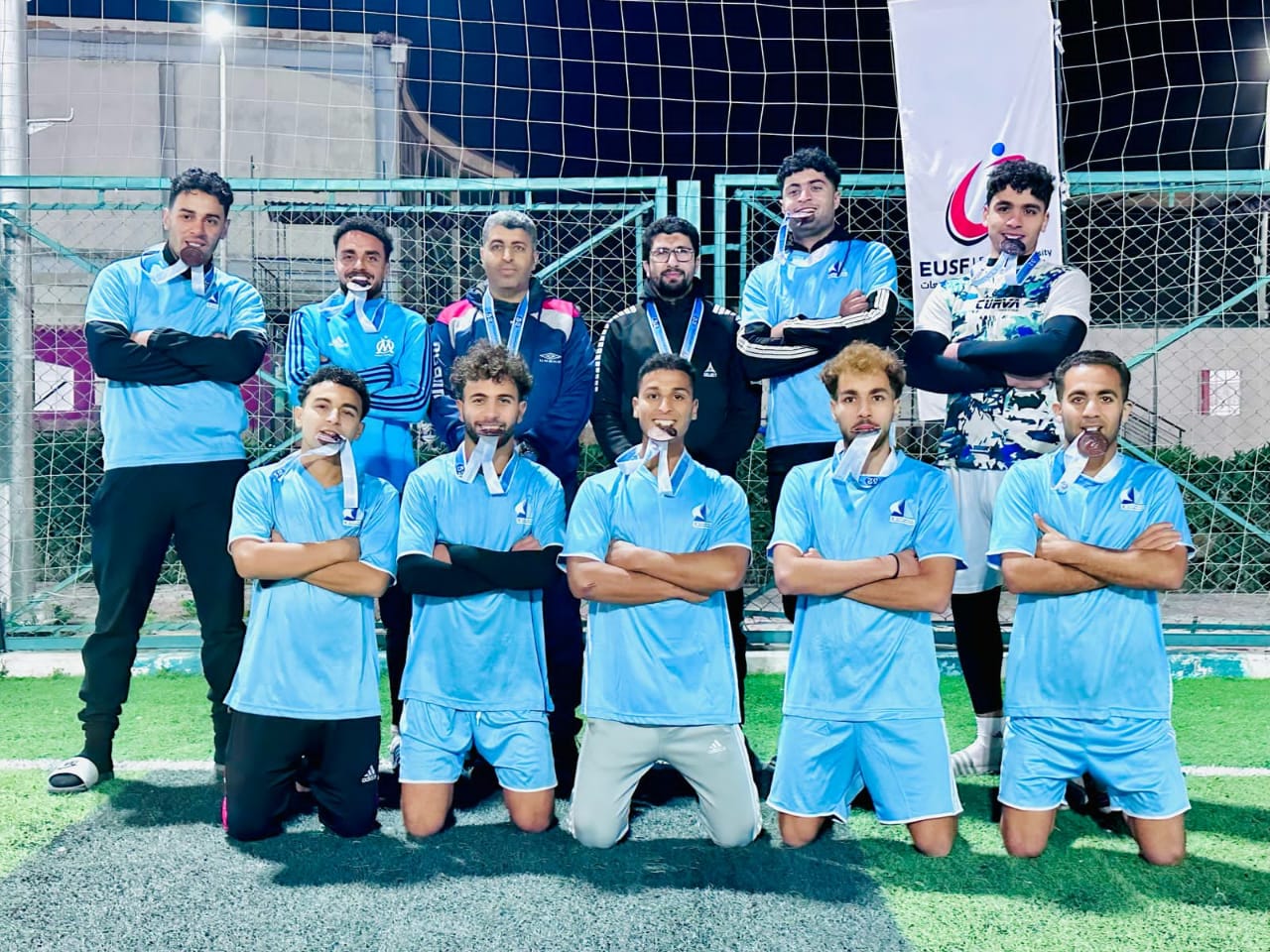 فريق كرة القدم الخماسي يحصد المركز الثالث ويتوج بالميدالية البرونزية ضمن بطولة الجامعات والمعاهد المصرية الدورة الـ52 الشهيد الرفاعي